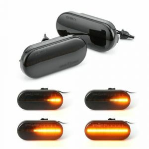 Black Smoked Dynamic Flowing Sequential LED Side Repeaters Indicators